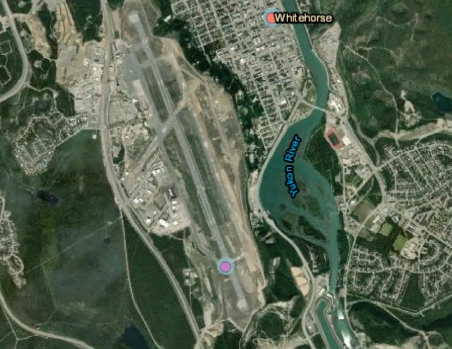 Plane crash at Whitehorse Airport