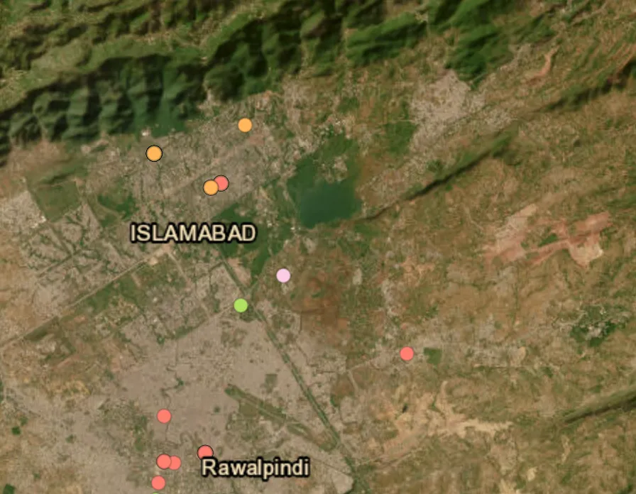 Explosives, weapons and paperwork related to sensitive installations found in Islamabad