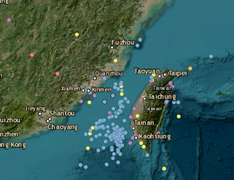 Three Chinese military aircraft, four naval ships tracked around Taiwan