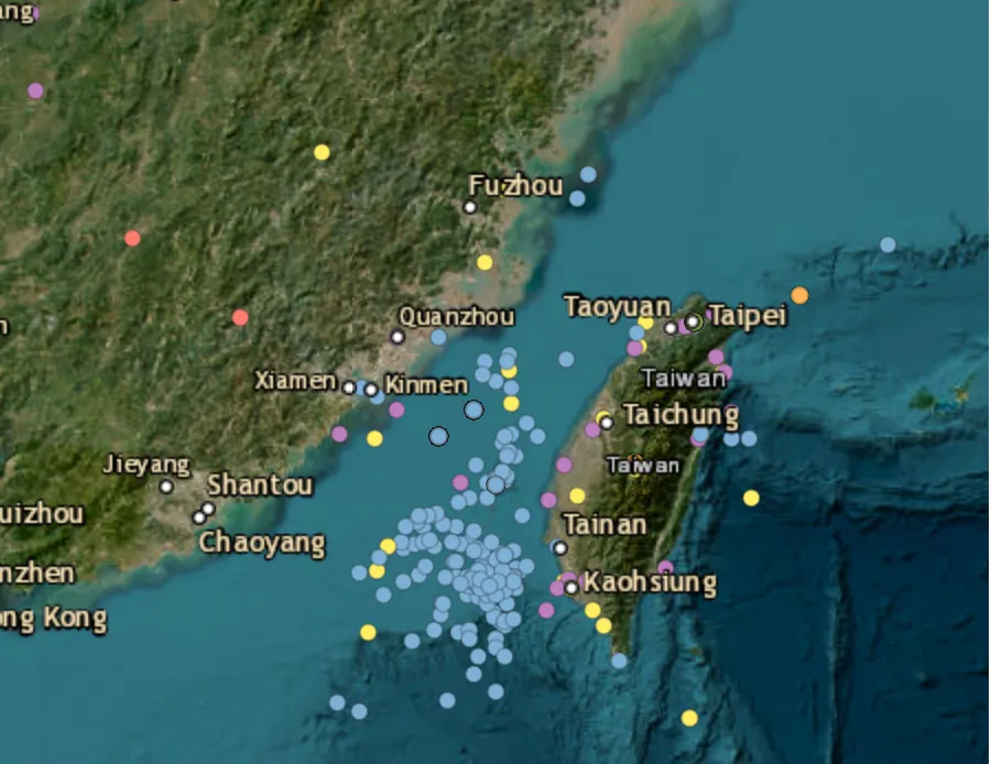 Two Chinese military aircraft and five naval ships tracked around Taiwan