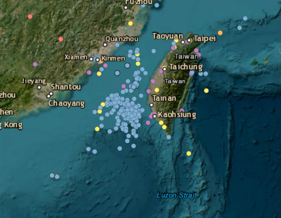 Eight Chinese military aircraft, eight naval ships tracked around Taiwan