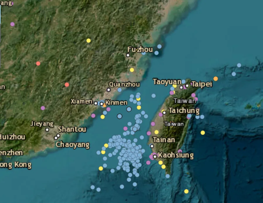 Twenty-three Chinese military aircraft and seven ships tracked around Taiwan