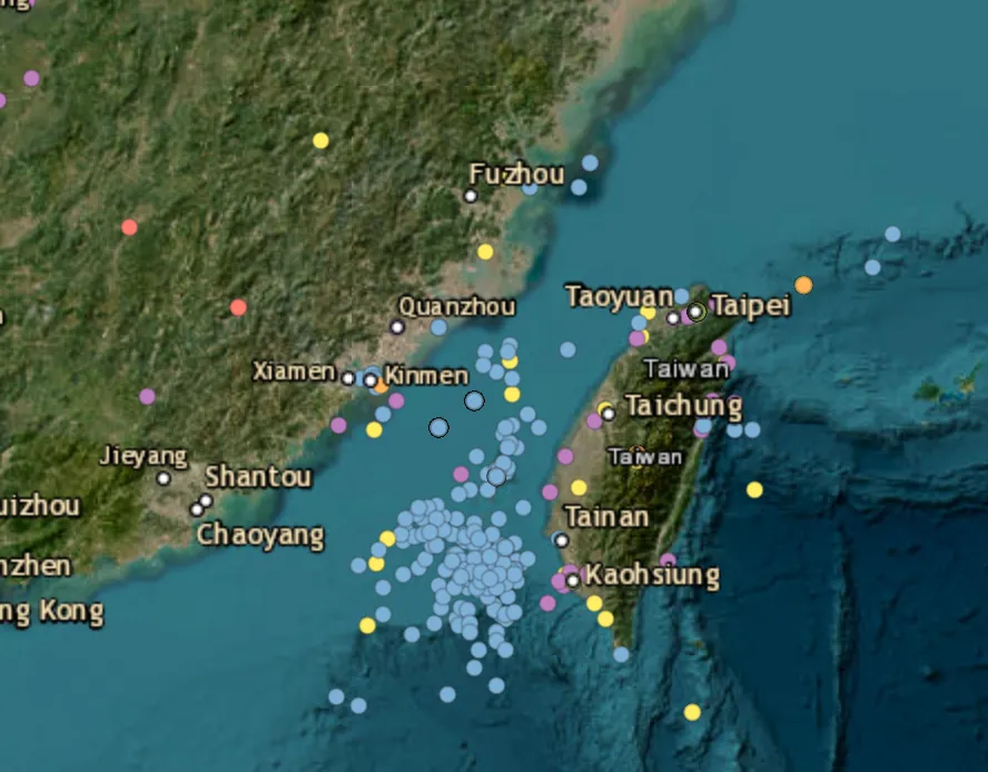 18 Chinese military aircraft and six naval vessels tracked around Taiwan