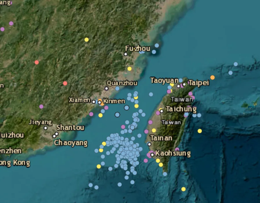 Sixty-six Chinese military aircraft and seven naval vessels tracked around Taiwan