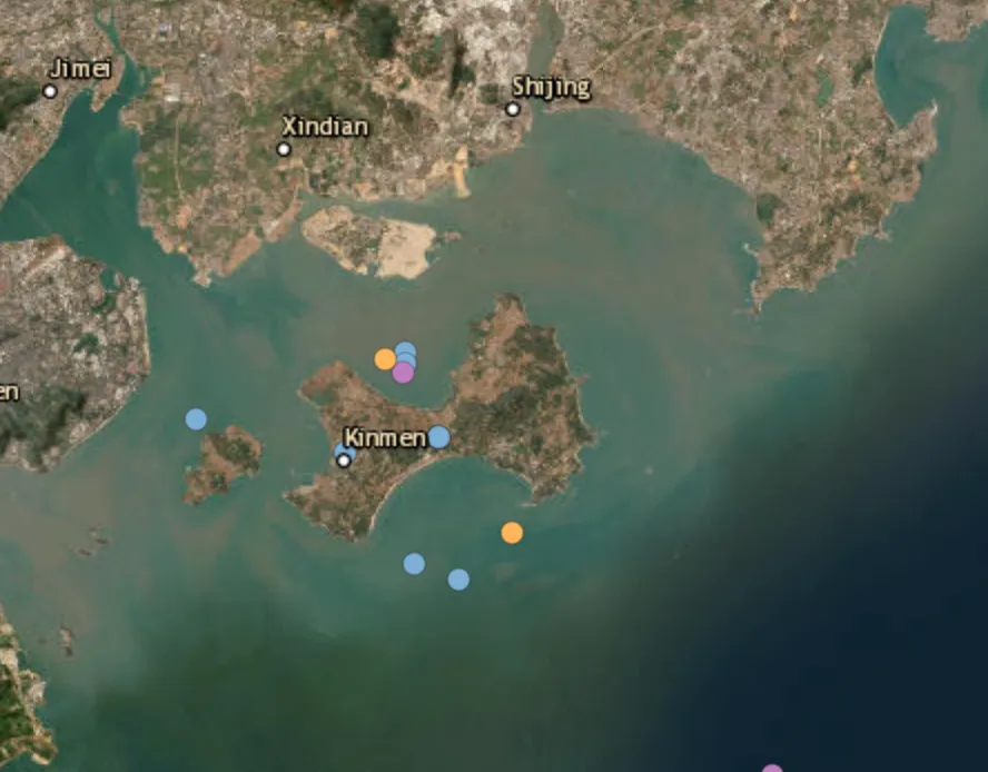 Four Chinese Coast Guard vessels approach restricted area near Kinmen