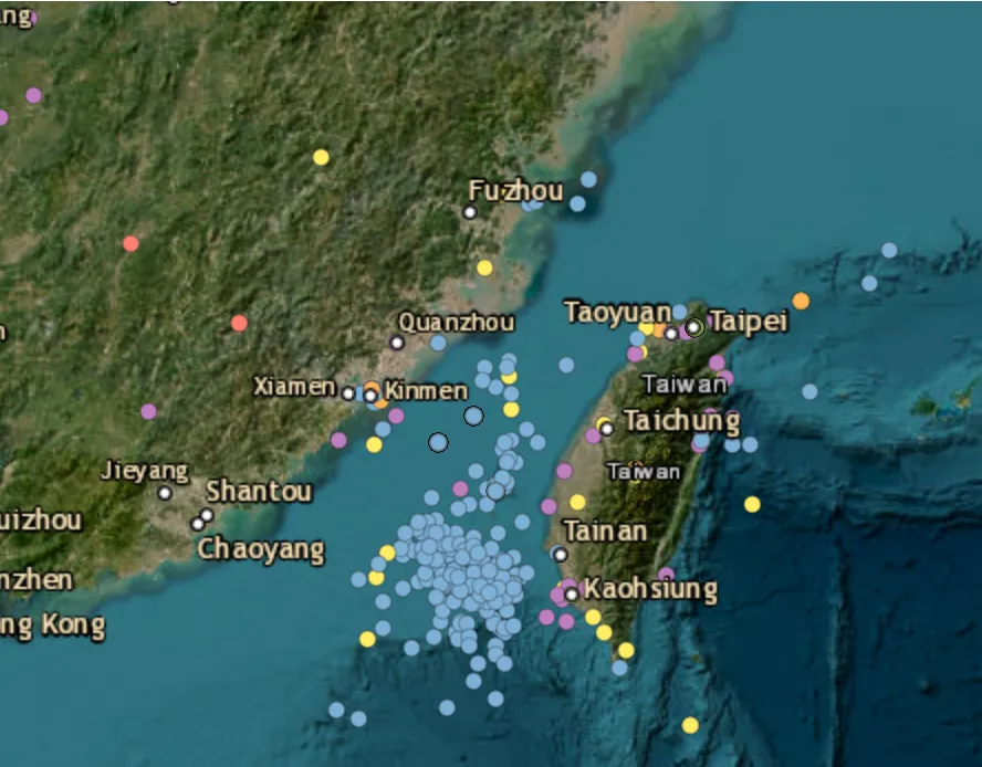 20 Chinese aircraft and 10 ships tracked around Taiwan