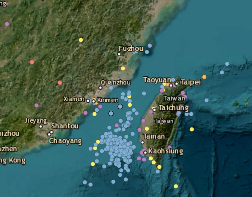 41 Chinese military aircraft and six naval vessels tracked around Taiwan