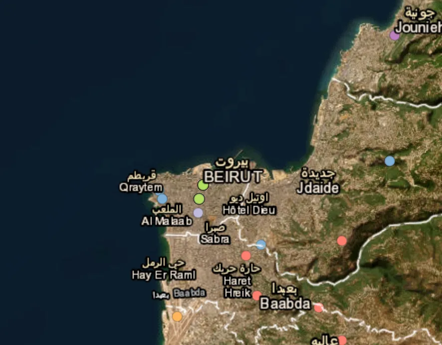 Airstrikes continue in the Beirut area