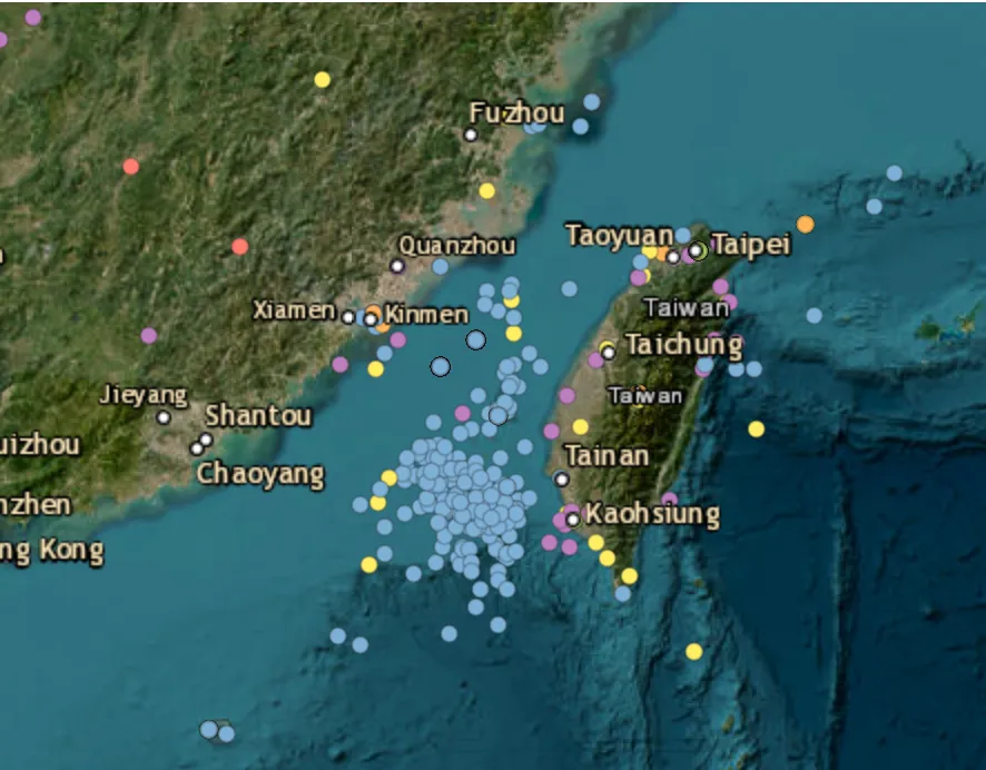 15 Chinese military aircraft and seven naval vessels tracked around Taiwan