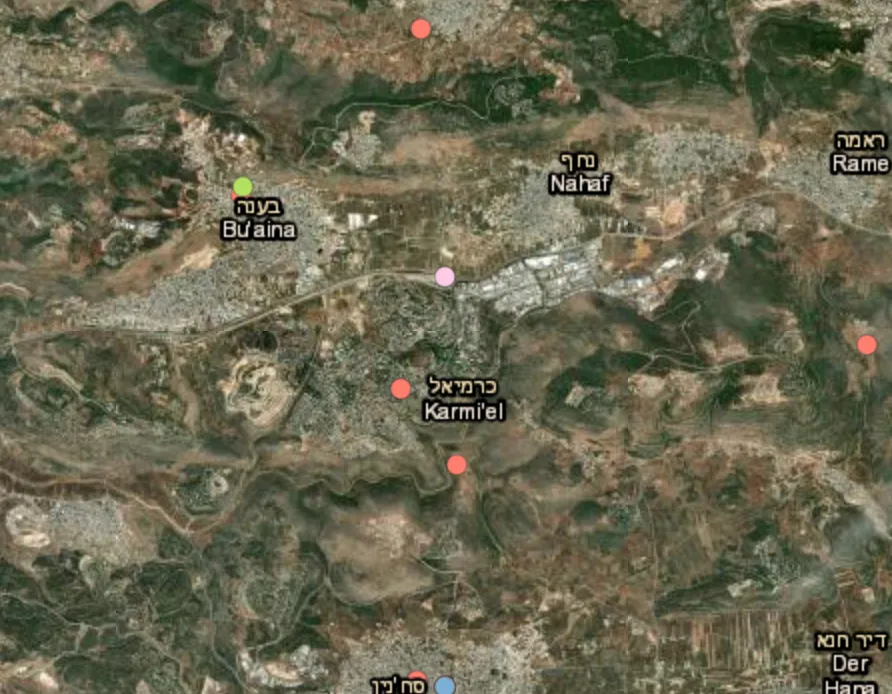 Rocket barrage targets the Karmiel area