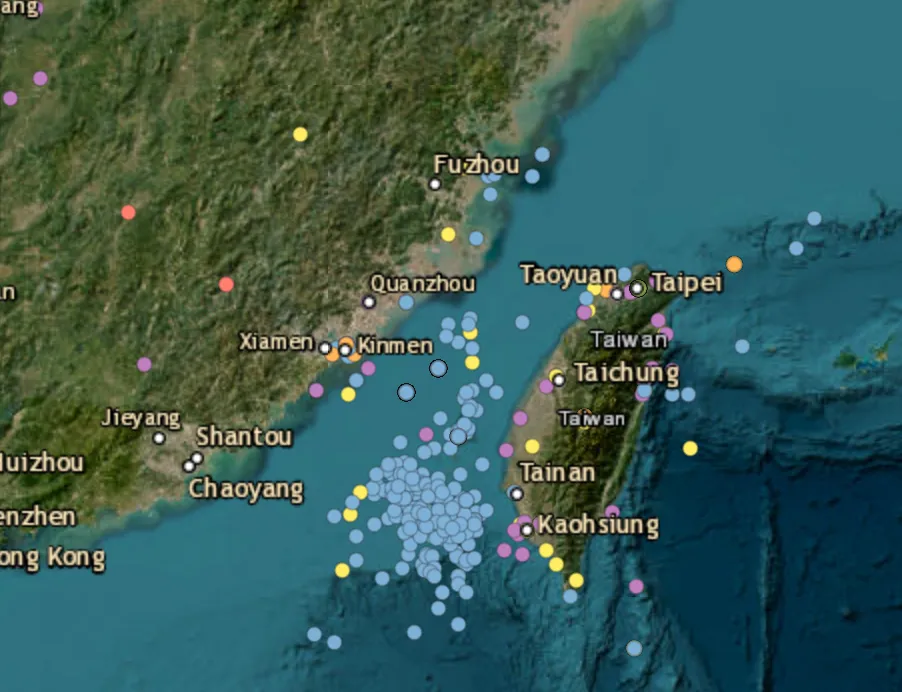 17 Chinese military aircraft and nine naval vessels tracked around Taiwan