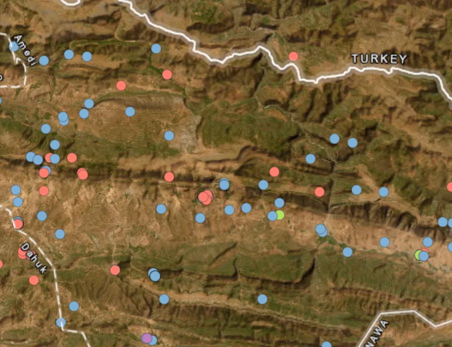 Turkish airstrikes target PKK position in the Matina Mountain range