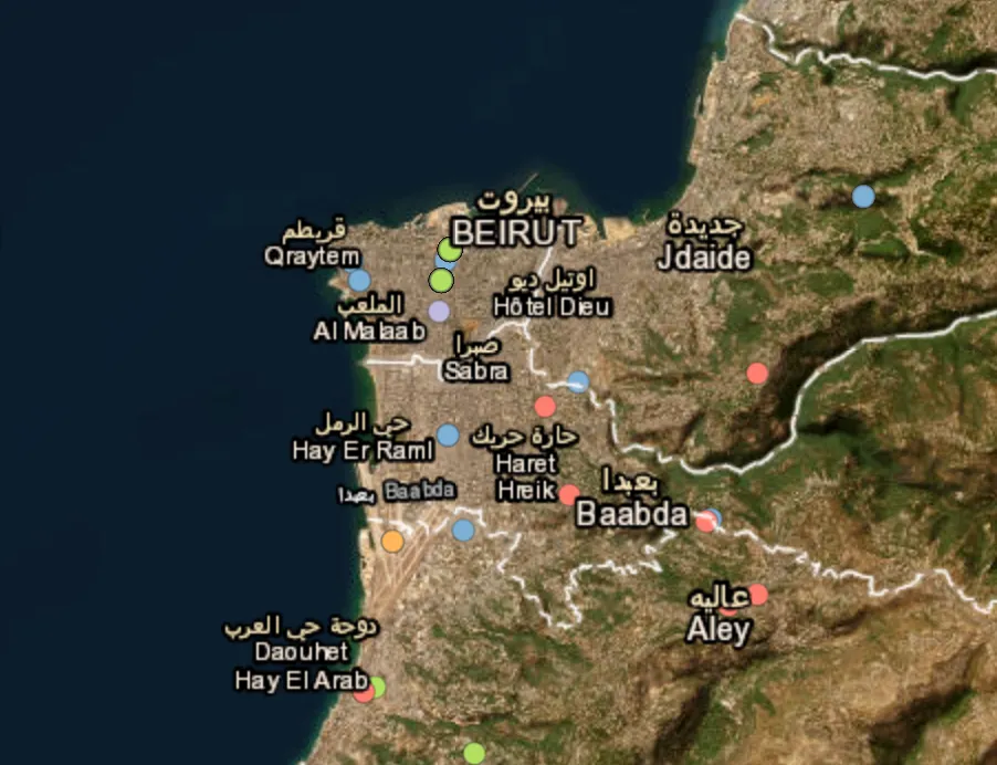 Israeli strikes hit the Beirut area