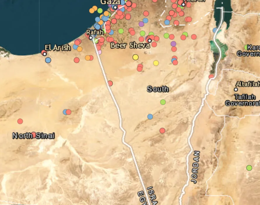 Drone carrying weapons from Egypt downed