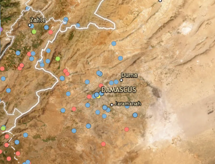 Strike reported in Rif Dimashq