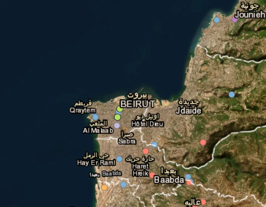 Israeli airstrikes hit Beirut area