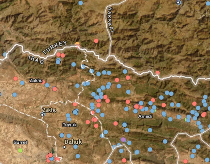 Turkish helicopter gunships attack PKK positions in Matin Mountains