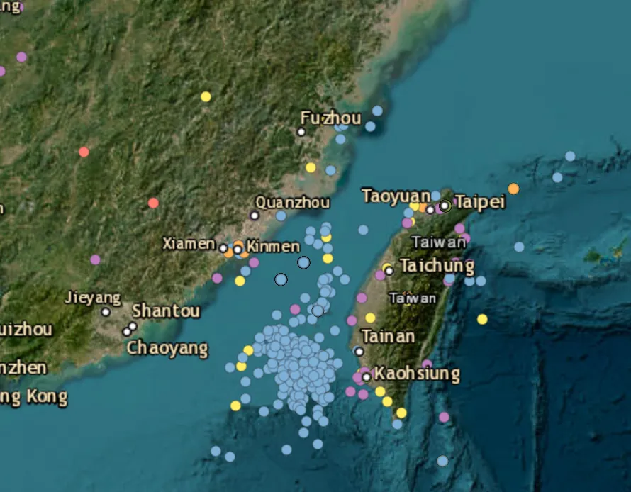 Six Chinese military aircraft and six naval vessels tracked around Taiwan