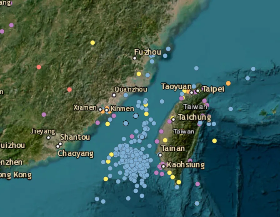 12 Chinese military aircraft, 14 naval vessels, and nine official ships tracked around Taiwan