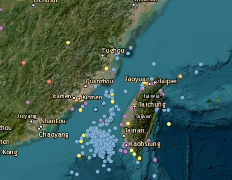 Five Chinese naval vessels tracked around Taiwan