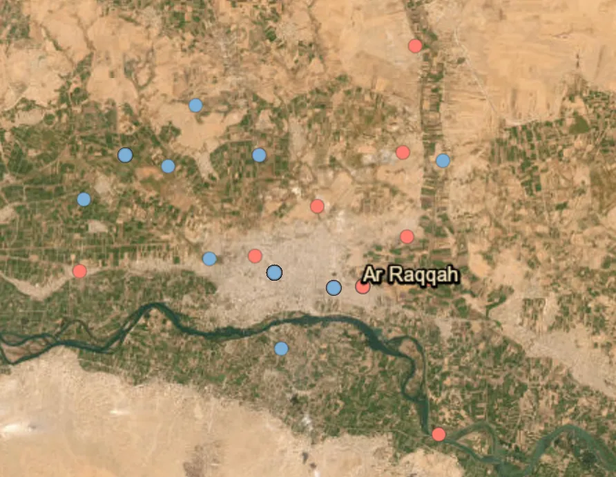 Attacks reported in the Al-Raqqah countryside