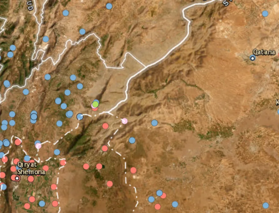 Weapons caches found in the Mount Hermon area