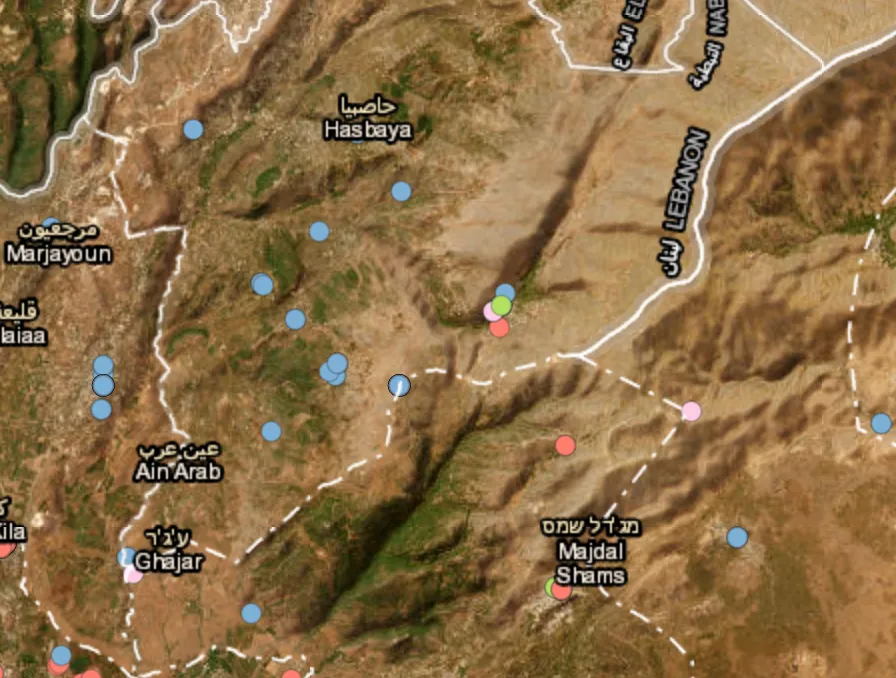 Israeli drone strike in the Mount Dov area