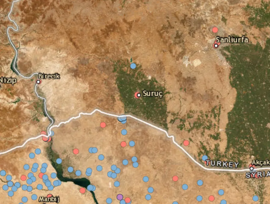 Turkish airstrikes target several areas in the Kobane area