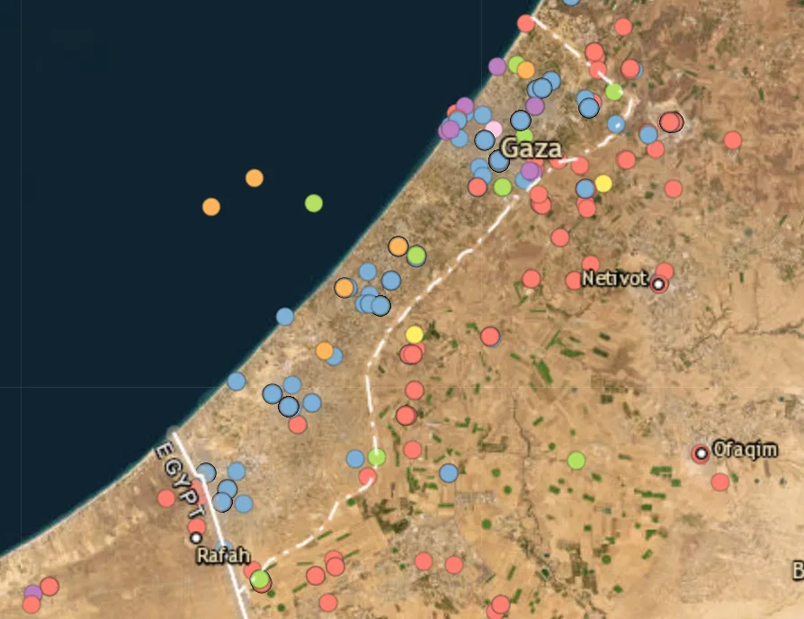 Israeli strikes reported in the Gaza Strip