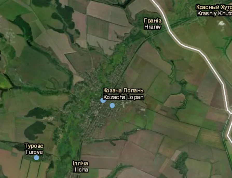 Russian forces attack Kozacha Lopan