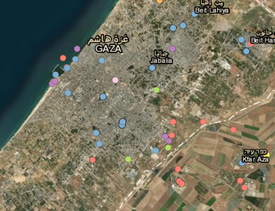 Dozens of airstrikes reported in Gaza