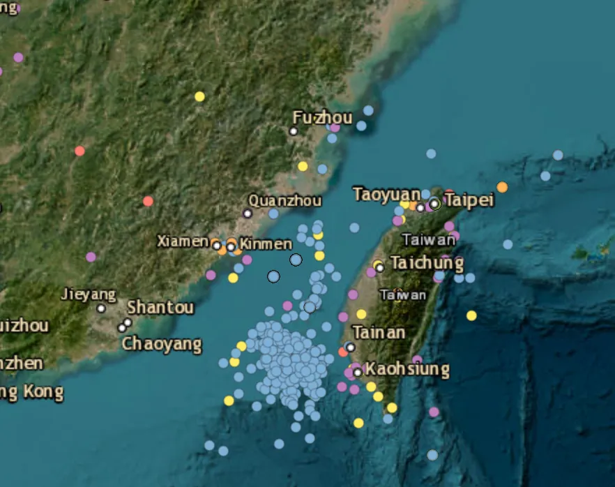 Nine Chinese military aircraft, seven naval vessels, and two balloons tracked around Taiwan